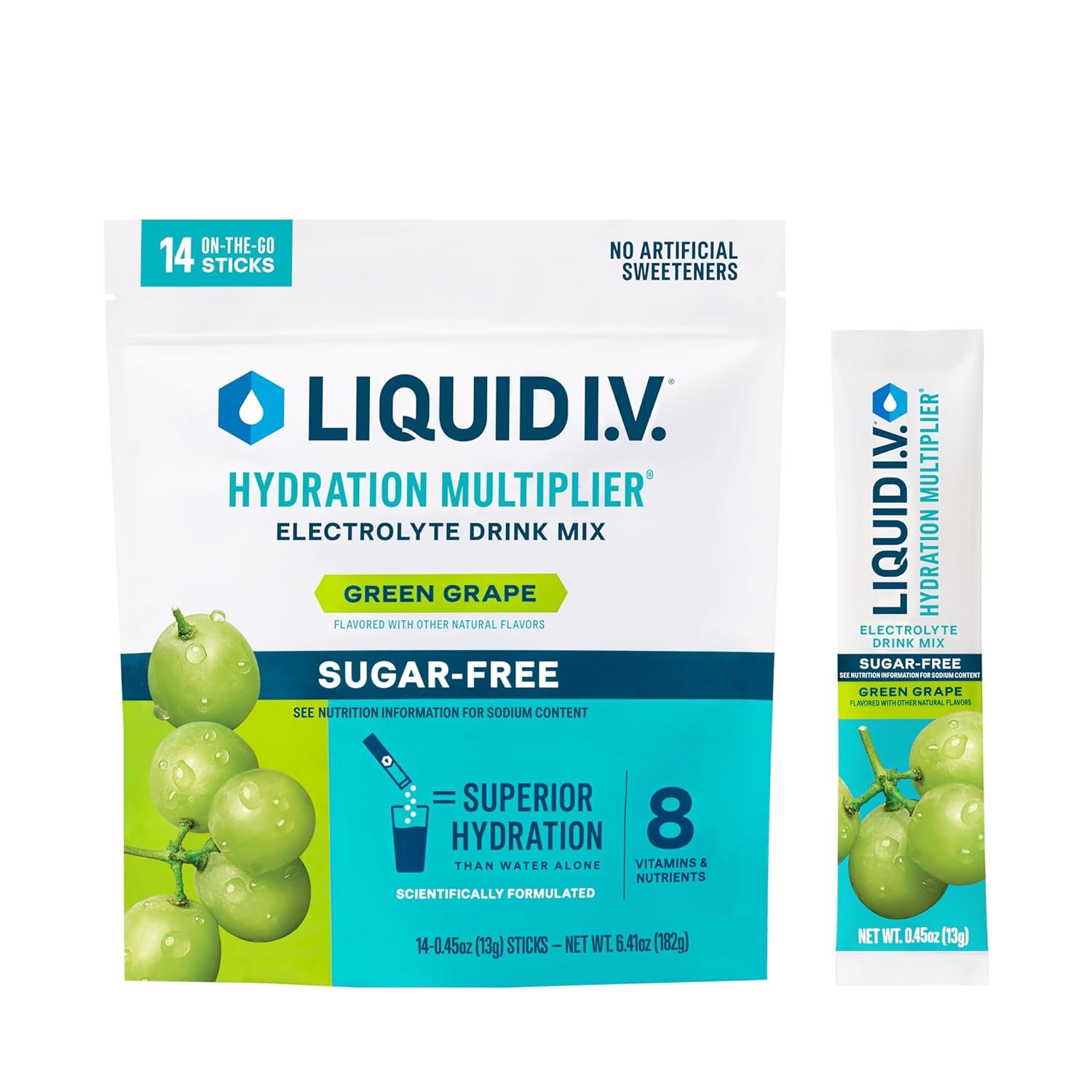 ® Hydration Multiplier Sugar-Free - Green Grape | Electrolyte Powder Drink Mix | 1 Pack (14 Servings)